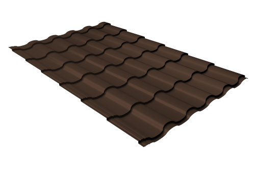 Профиль волновой кредо 0,45 PE RAL 8017 шоколад