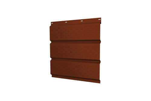 Софит металлический полная перфорация 0,45 PE с пленкой RAL 3009 оксидно-красный