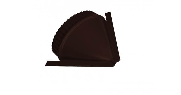 Заглушка конусная для полукруглого конька  GreenCoat Pural RR 887 шоколадно-коричневый