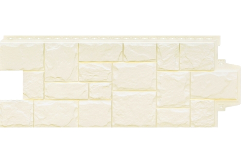 Фасадная панель GL Крупный камень Classic молочный