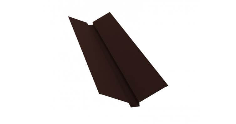 Планка карнизная 100х65 0,5 GreenCoat Pural BT с пленкой RR 887 шоколадно-коричневый (RAL 8017 шоколад) (2м)