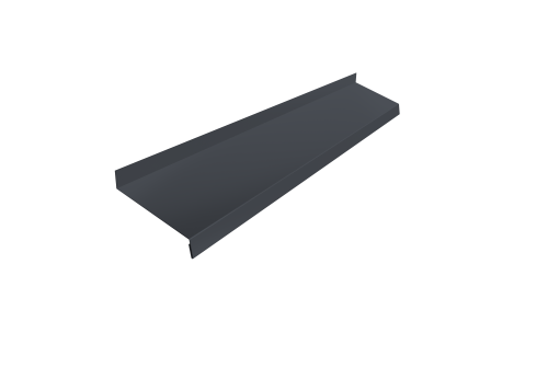 Отлив простой 150 0,5 Velur X RAL 7024 мокрый асфальт (2м)