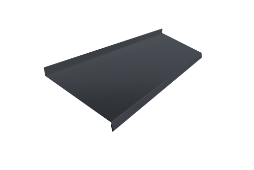 Отлив простой 250 0,45 PE с пленкой RAL 7024 мокрый асфальт (2м)