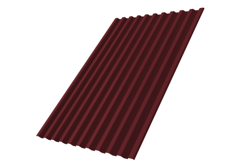 Профнастил С21 R 0.45 PE RAL 3005 красное вино
