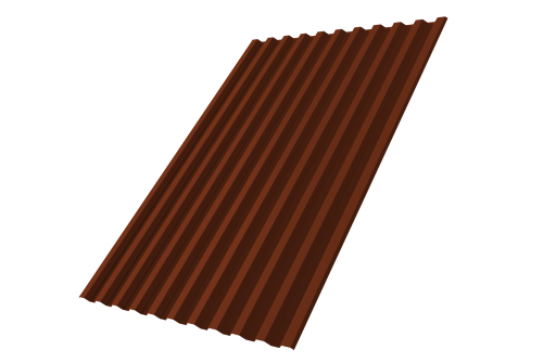 Профнастил С21 R 0.45 PE RAL 3009 оксидно красный