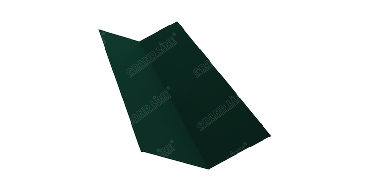 Планка ендовы верхней 145х145 0,5 Quarzit с пленкой RAL 6005 зеленый мох