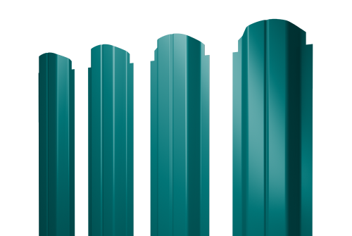 Штакетник П-образный А фигурный 0.45 PE RAL 5021 водная синь
