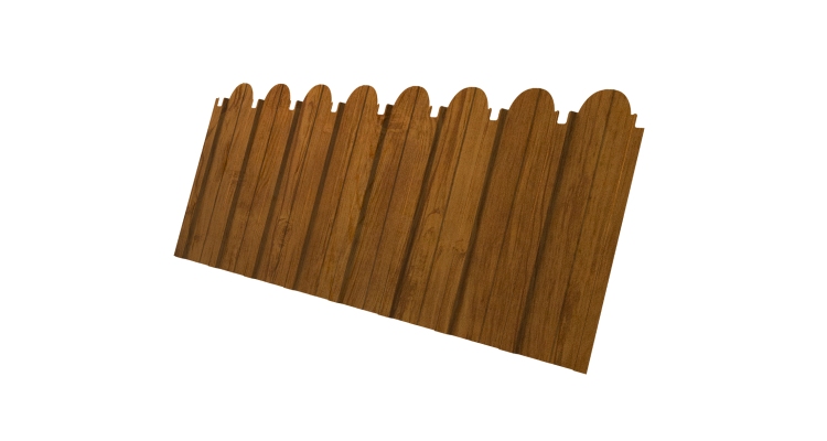 Профнастил С10A фигурный 0,45 Print Elite Golden Wood TwinColor