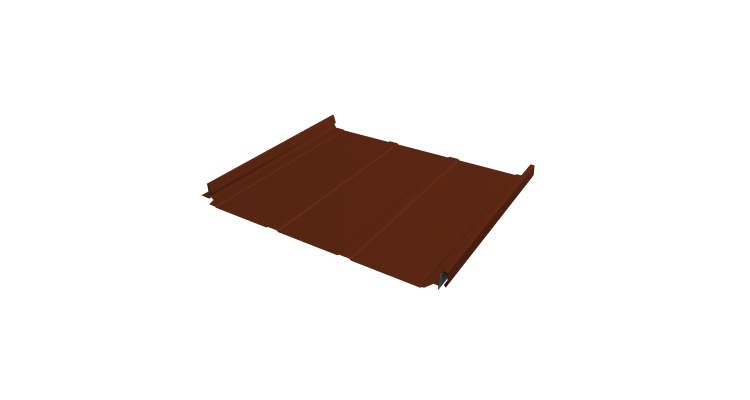 Кликфальц Pro Line Grand Line 0,45 PE с пленкой на замках RAL 3009 оксидно-красный