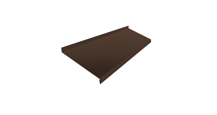 Отлив простой 200 0,5 Satin с пленкой RAL 8017 шоколад (2м)
