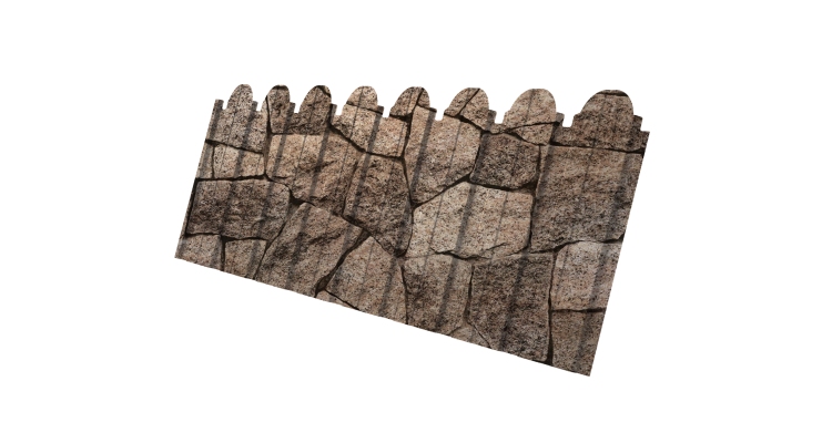 Профнастил С10B фигурный 0,45 Print Elite King Stone TwinColor