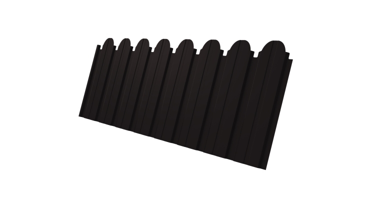 Профнастил С10B фигурный 0,5 Satin RAL 9005 черный