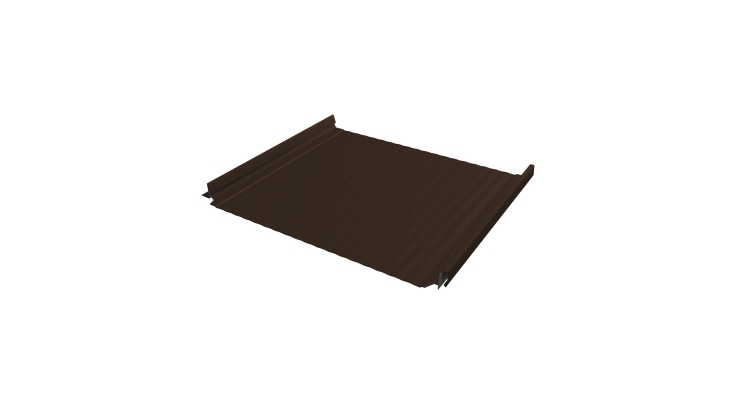 Кликфальц Pro Gofr Grand Line 0,5 Drap TX с пленкой на замках RAL 8017 шоколад