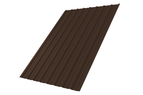 Профнастил С10A 0,45 PE-Double RAL 8017 шоколад