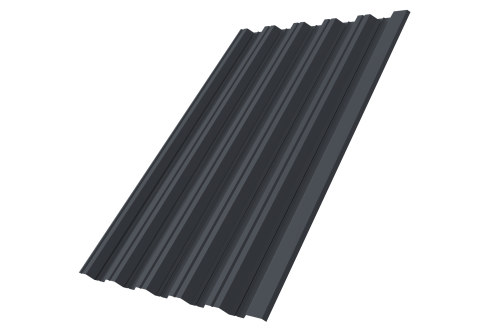 Профнастил HC35R 0.45 Drap TwinColor RAL 7024 мокрый асфальт