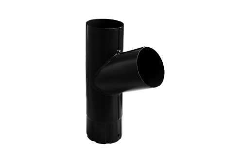 Тройник трубы 100 мм Matt RAL 9005 черный