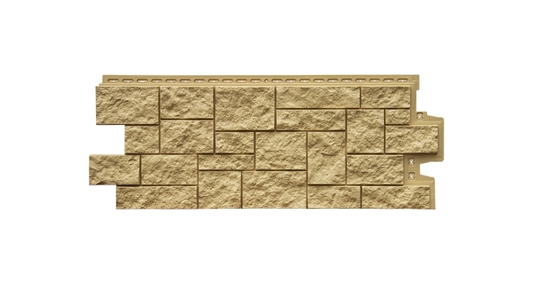 Фасадная панель GL Дикий камень Classic песочный