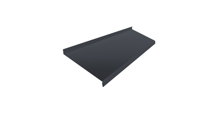 Отлив простой 200 0,45 Drap TwinColor RAL 7024 мокрый асфальт (2м)