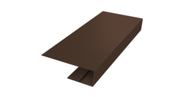 J-Профиль 12мм 0,45 Drap TwinColor RAL 8017 шоколад (3м)