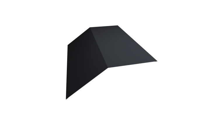 Планка конька плоского 190х190 0,45 Drap TX RAL 7024 мокрый асфальт (3м)