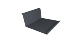 Планка примыкания нижняя 20х122х260х15 0,45 Drap TwinColor RAL 7024 мокрый асфальт (2м)