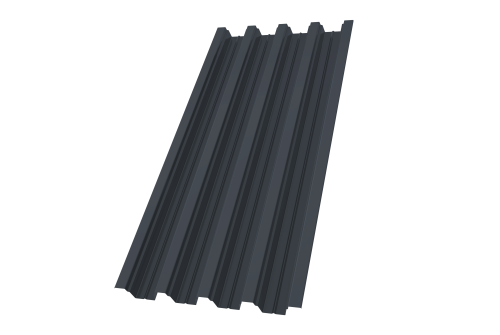 Профнастил Н75R 0,7 PE RAL 7024 мокрый асфальт