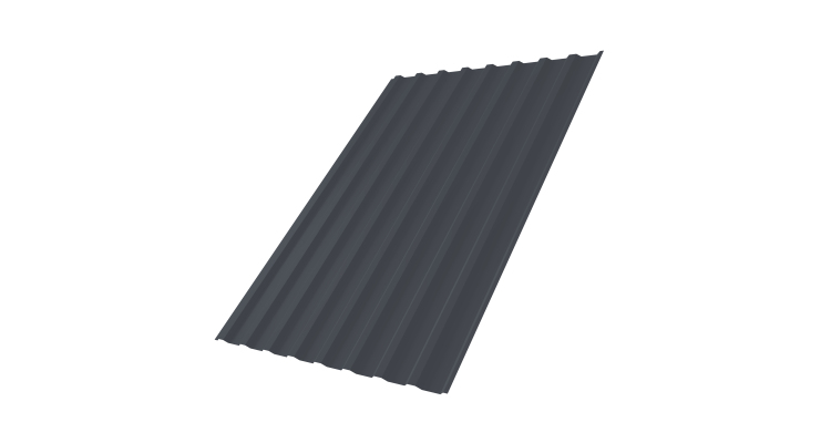 Профнастил С20B 0,45 Drap TwinColor RAL 7024 мокрый асфальт