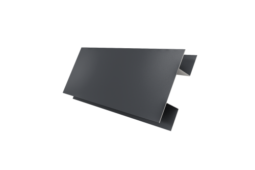 Планка H-образная Блок-хаус new 0,5 Satin с пленкой RAL 7024 мокрый асфальт (2м)