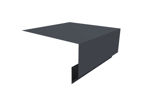 Планка околооконная сложная Блок-хаус new 200х75х27 0,45 Drap TwinColor RAL 7024 мокрый асфальт (3м)