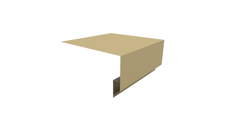 Планка околооконная сложная Блок-хаус new 250х75х27 0,45 PE с пленкой RAL 1014 слоновая кость (3м)