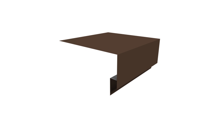 Планка околооконная сложная Блок-хаус new 250х75х27 0,45 Drap TX RAL 8017 шоколад (2м)