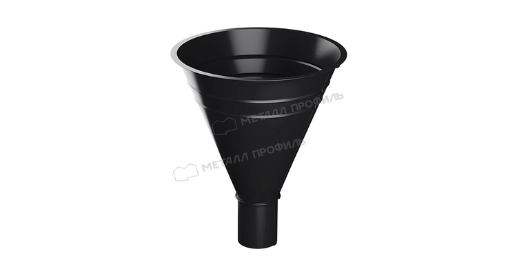 Воронка водосборная Металл Профиль PURMAN BLACK EDITION D100/300 RAL 9005