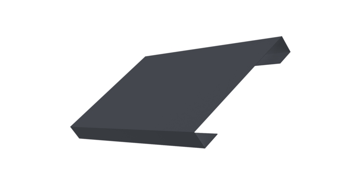 Ламель лицевая 150 забора жалюзи Texas 0.45 Drap TwinColor с пленкой RAL 7024 мокрый асфальт