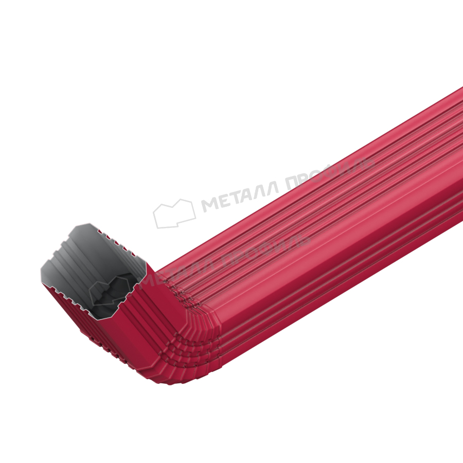 Труба водосточная с коленом Металл Профиль БЮДЖЕТ 76х102х1000 RAL 3005