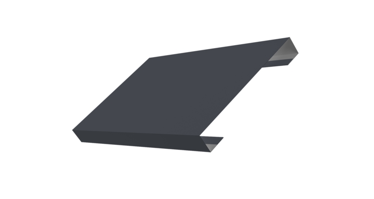 Ламель лицевая 150 забора жалюзи Texas 0.5 PurPro с пленкой RAL 7024 мокрый асфальт