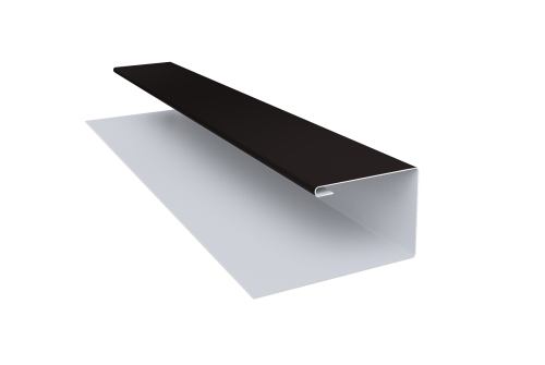 Планка П-образная Экобрус Grand Line 0,5 Drap TX RAL 9005 черный (2м)