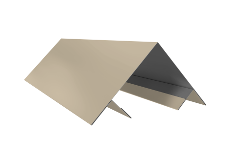 Планка угла внешнего составная верхняя 0,5 Satin с пленкой RAL 1015 светлая слоновая кость (2м)