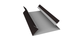Планка угла внутреннего составная верхняя 0,45 PE с пленкой RAL 9005 черный (2м)