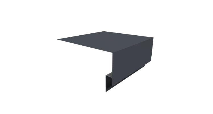 Планка околооконная сложная Экобрус Grand Line 200х75х25 0,45 Drap TX RAL 7024 мокрый асфальт (2м)