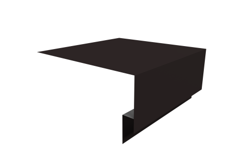 Планка околооконная сложная Экобрус Grand Line 200х75х25 0,45 Drap TX RAL 9005 черный (3м)