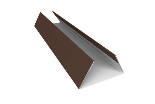 Планка стыковочная составная нижняя 0,45 Drap TX RAL 8017 шоколад (3м)