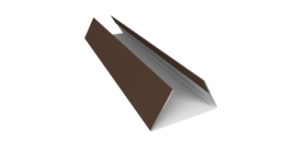 Планка стыковочная составная нижняя 0,45 Drap TR RAL 8017 шоколад (2м)