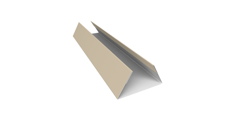 Планка стыковочная составная нижняя 0,5 Satin с пленкой RAL 1015 светлая слоновая кость (2м)