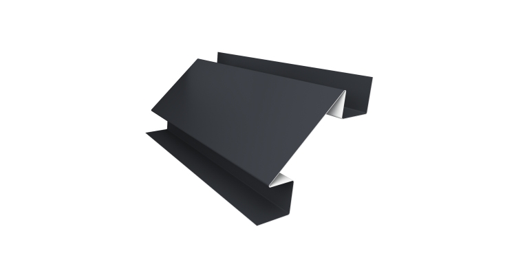 Угол внутренний сложный 75мм 0,45 Drap TwinColor RAL 7024 мокрый асфальт (2м)