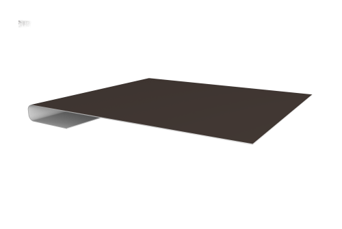 Планка завершающая 0,5 Satin с пленкой RR 32 темно-коричневый (3м)