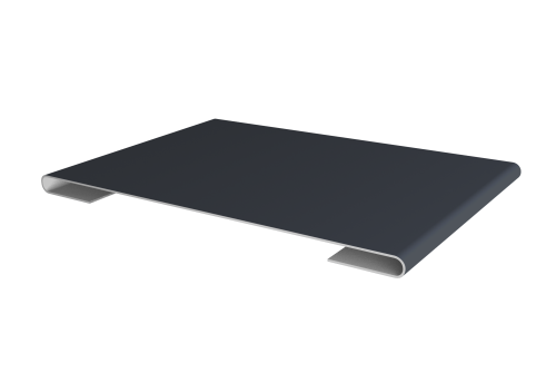 Планка стыковочная 0,5 Satin с пленкой RAL 7024 мокрый асфальт (3м)