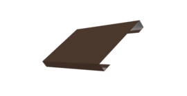 Ламель лицевая 150 забора жалюзи Texas стартовая/финишная для калиток и ворот 0.45 Drap с пленкой RAL 8017 шоколад