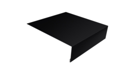 Планка лобовая/околооконная простая 190х50 0,45 Drap TX RAL 9005 черный (3м)