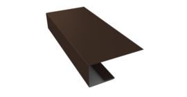 J-Профиль 18мм 0,5 Drap RAL 8017 шоколад (3м)