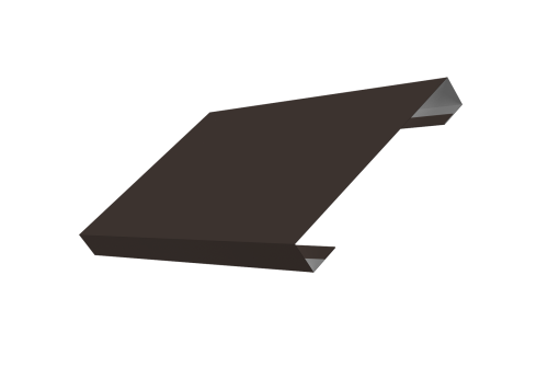 Ламель лицевая 150 забора жалюзи Texas стартовая/финишная для калиток и ворот 0,5 PurPro с пленкой RR 32 темно-коричневый